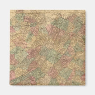 Lloyd's officiële kaart van de staat Virginia Magneet