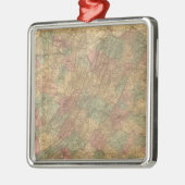 Lloyd's officiële kaart van de staat Virginia Metalen Ornament (Links)