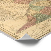 Lloyd's officiële kaart van de staat Virginia Poster (Hoek)