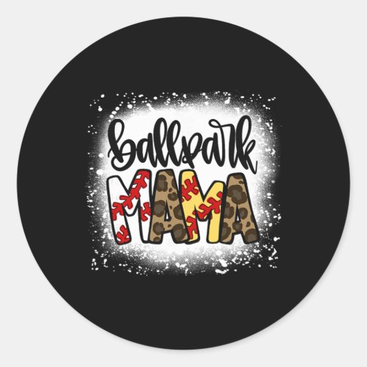 Llpark Mom Mama Sell Softll Mother's Day Bleached  Ronde Sticker (Voorkant)