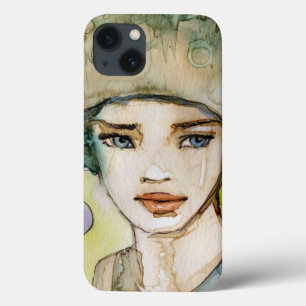 llustratie van een mooi, delicaat meisje iPhone 13 hoesje