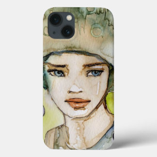 llustratie van een mooi, delicaat meisje iPhone 13 hoesje