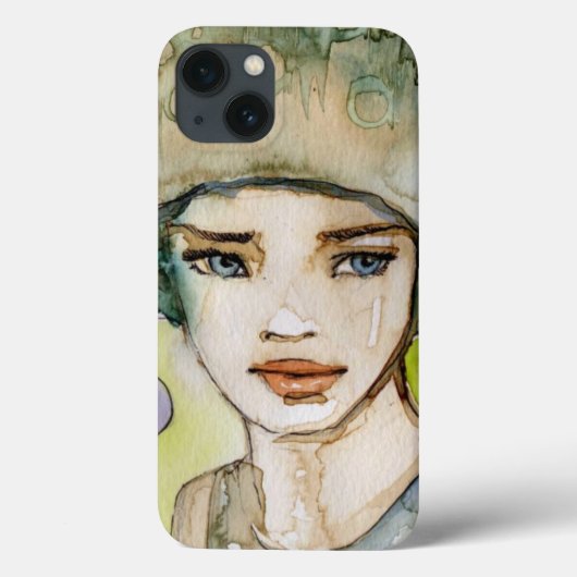 llustratie van een mooi, delicaat meisje Case-Mate iPhone case (Achterkant)