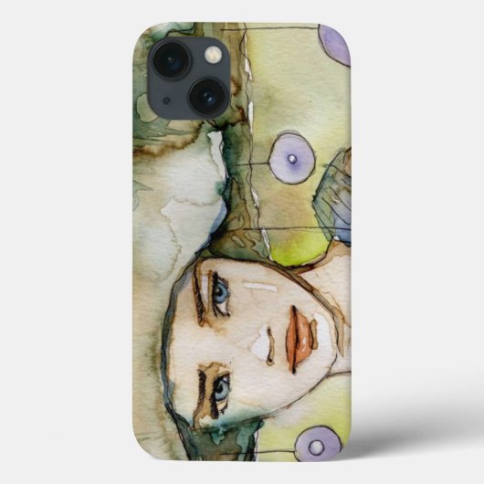 llustratie van een mooi, delicaat meisje Case-Mate iPhone case (Achterkant)