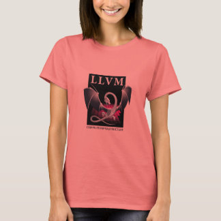 LLVM Women's Black/White Shirt - Logo vooraan
