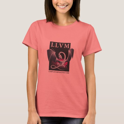 LLVM Women's Black/White Shirt - Logo vooraan (Voorkant)