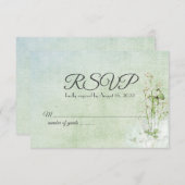 lly van de valleien bouquet en vlinder RSVP (Voorkant / Achterkant)