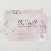 lly van de valleien bouquet en vlinder RSVP (Voorkant / Achterkant)