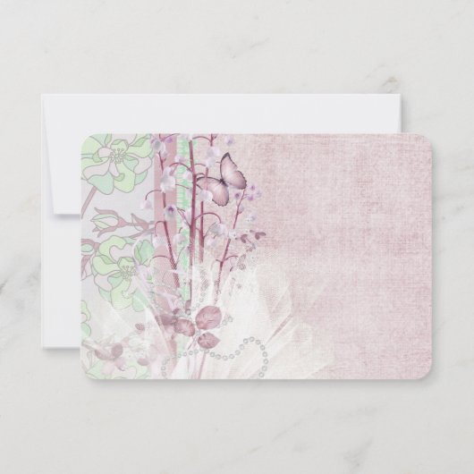 lly van de valleien bouquet en vlinder RSVP (Achterkant)