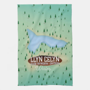Llyn Celyn rivier Tryweryn in Gwynedd, Wales Theedoek