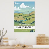 Llŷn schiereiland Wales vakantieposter. Poster (Keuken)