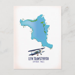 Llyn Trawsfynydd Gwynedd Wales-kaart Briefkaart