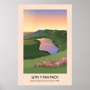 Llyn y Fan Fach Nationaal Park Brecon Beacons Wale Poster