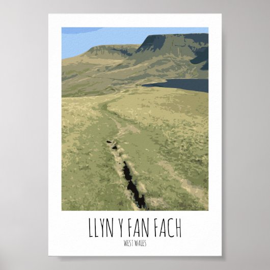 Llyn Y Fan Fach - Poster stijl  2 (Voorkant)
