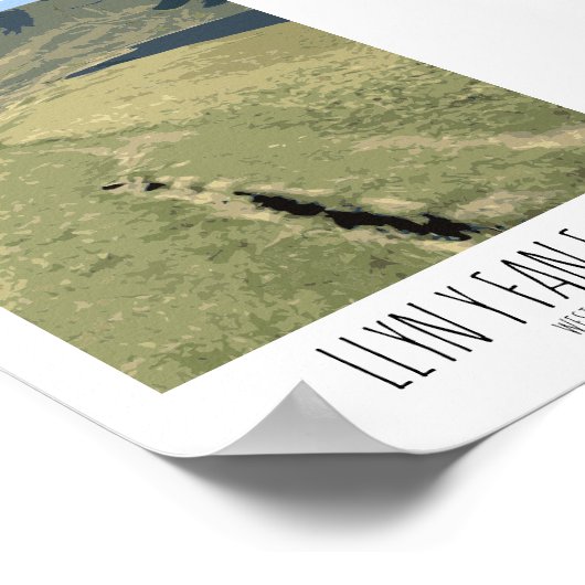 Llyn Y Fan Fach - Poster stijl  2 (Hoek)