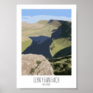 Llyn Y Fan Fach - Poster stijl afdrukken