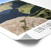 Llyn Y Fan Fach - Poster stijl afdrukken (Hoek)