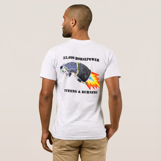 LM2500 met 30k HP/T&B contouren klink T-shirt (Achterkant volledig)