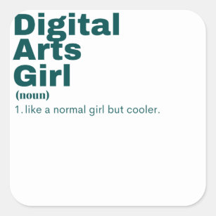 lm Girl - digitale kunstwerken Vierkante Sticker