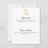 LM of ML Monogram informatiekaart - Goud Kaart (Voorkant)