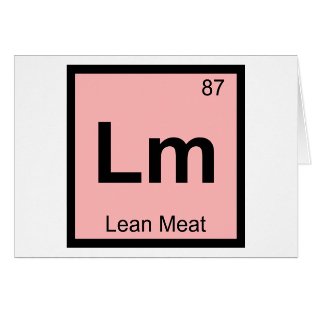 Lm - Scheikunde Periodiek Systeem Symbool Mager Vl (Voorkant Horizontaal)
