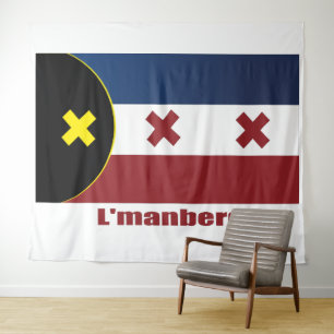 Lmanburg Flag Dream SMP Team Tapestry Wandkleed