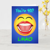 LMAO Leeftijd Verjaardag Kaart (Gele Bloem)