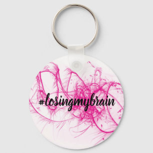LMB roze-witte Sparkle Sleutelhanger