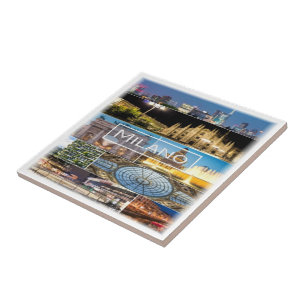 LMD003 MILAAN, Mozaïek, Lombardije, Italië, Tegeltje