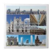 LMD004 MILAN, Milano, kathedraal kerk, Tegeltje (Voorkant)