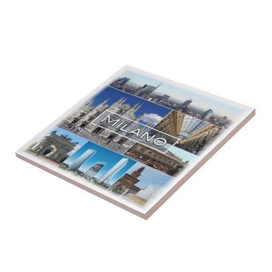 LMD004 MILAN, Milano, kathedraal kerk, Tegeltje (Zijkant)