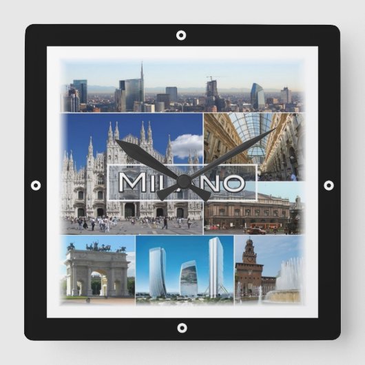 LMD004 MILAN, Milano, kathedraal kerk, Vierkante Klok (Voorkant)