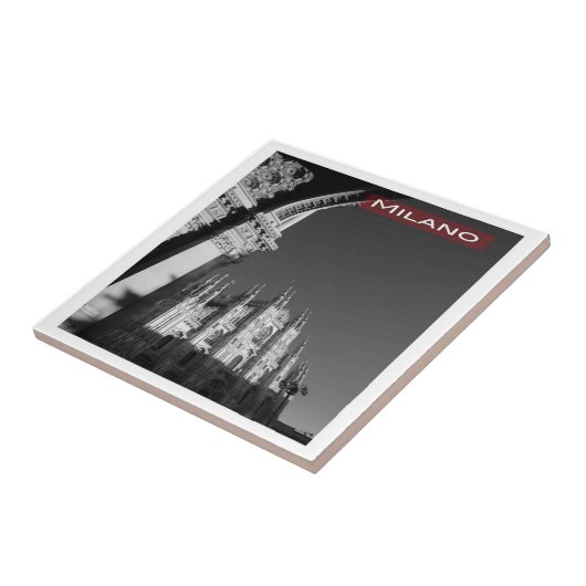 LMD006 KATHEDRAAL VAN MILAAN, Milaan, Italië Tegeltje (Zijkant)