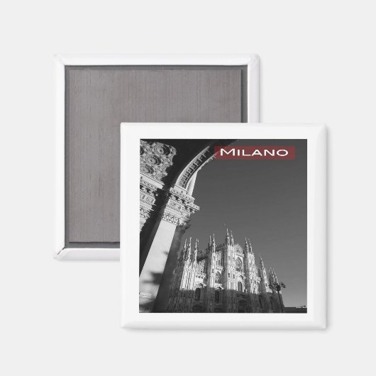 LMD006 MILAN KATHEDRAAL, Milaan, Italië, Koelkast Magneet (Voorkant / Achterkant)