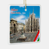 LMD011 MILAN, Piazza del Duomo Cathedral Keramisch Ornament (Rechts)