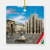 LMD011 MILAN, Piazza del Duomo Cathedral Keramisch Ornament (Achterkant)