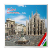 LMD011 MILAN, Piazza del Duomo Cathedral Tegeltje (Voorkant)