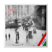 LMD012 MILAAN, Piazza Duomo, Kathedraal, Tegeltje (Voorkant)