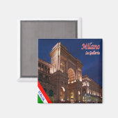 LMD015 MILAN - Galleria Vittorio Emanuele - Fridge Magneet (Voorkant / Achterkant)