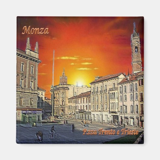 LMD055 MONZA, Piazza Trento e Trieste, Koelkast Magneet (Voorkant)