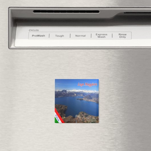 LMD077 LAKE MAGGIORE Aerial Uitzicht, Italië, Frid Magneet (Insitu (Vaatwasser))