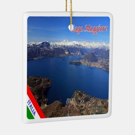 LMD077 LAKE MAGGIORE Aerial Uitzicht, Italië Keramisch Ornament (Rechts)