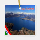 LMD077 LAKE MAGGIORE Aerial Uitzicht, Italië Keramisch Ornament (Voorkant)