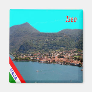 LMD079 ISEO, Lake Uitzicht, Italië, Koelkast Magneet