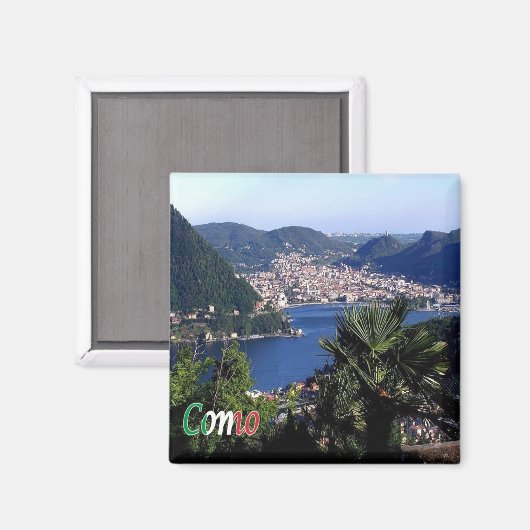 LMD089 COMO, Uitzicht, Italië, Koelkast Magneet (Voorkant / Achterkant)