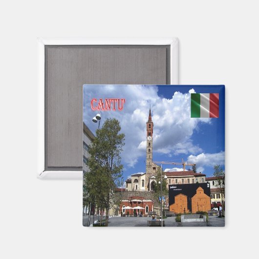 LMD095 CANTU', Piazza Garibaldi, Italië, Koelkast Magneet (Voorkant / Achterkant)