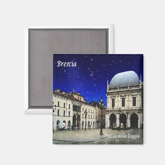 LMD101 BRESCIA Piazza della Loggia, Italië Koelkas Magneet (Voorkant / Achterkant)