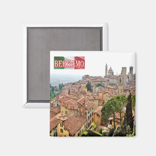 LMD105 BERGAMO hoog, Lombardije, Italië, Koelkast Magneet (Voorkant / Achterkant)