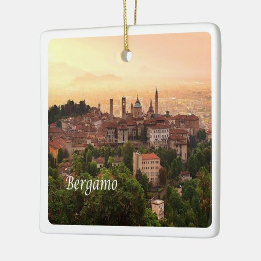 LMD111 BERGAMO sunrise, Lombardije, Italië; Keramisch Ornament (Links)