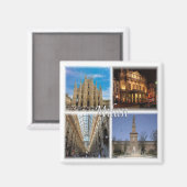 LMD117 MILAN mosaic, Lombardy, Italy, Fridge Magneet (Voorkant / Achterkant)